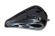 Project Bobber Chopper Custom Large Style Twin Cap Motorcycle Fuel Tank Flames