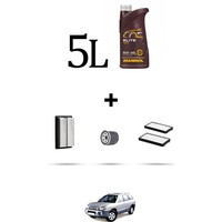 Hoffcar Wartungskit 3 Filter Und 5L ÖL FüR Hyundai Santa Fe I 2.4 16V 100KW