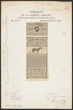 Dr. B. J. Kendall Company Professor Flints brand Renovating Powder Horses