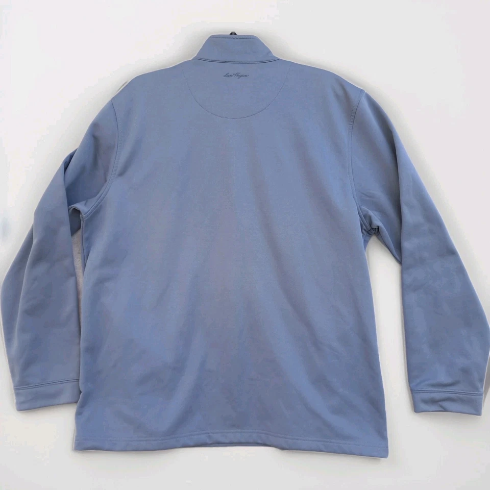 Pullover de golf Ben Hogan para hombre grande gris con cremallera en cuarto de manga larga rendimiento Foto 2 de 4