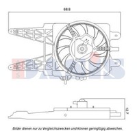 AKS Dasis LüFter, MotorküHlung 088068N FüR Fiat