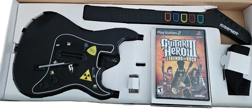 Guitar Hero III Legends of Rock Bundle Sony PlayStation 2 PS2 2007 NO DONGLE