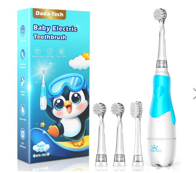 DADA-TECH Toddler Electric Toothbrush Kids Age 1-2-3 Years Old, Baby Electric To