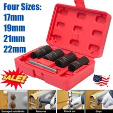 5pc 12 Twist Socket Drive Wheel Lug Nut Damagedstripped Remover 17 19 21 22mm 5pc 12 Twist Socket Drive Wheel Lug Nut Damagedstripped Remover 17 19 21 22mm