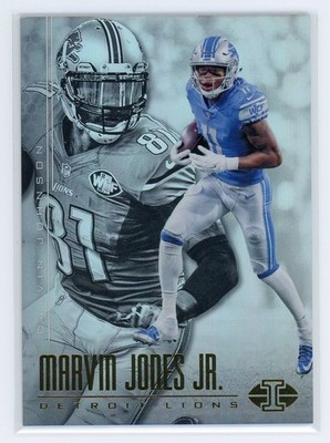2017 Panini Illusions 32 Calvin Johnson Marvin Jones Jr Rainbow Foil Lions Card