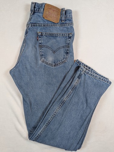Jean bleu délavé moyen homme vintage Levi’s 505 coupe régulière 32x32 (étiquette 34x32)