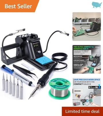 926 III 60W Digital Soldering Station Kit with Temperature Control & Accessories