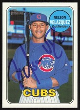 2018 Topps Heritage Minor League Nelson Velazquez Auto AZL Cubs #64 COA Card