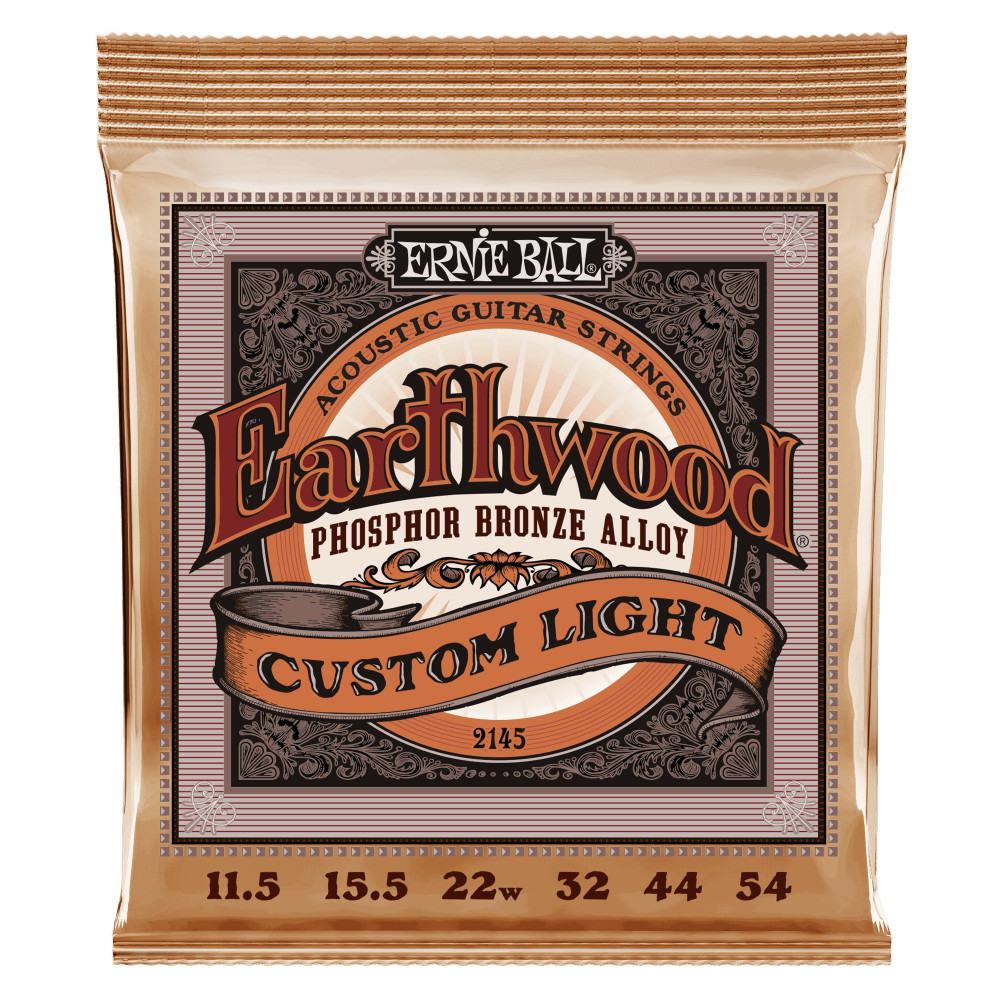 Ernie Ball #2145 Струны для акустической гитары Earthwood Phos Bronze .011.5-.054