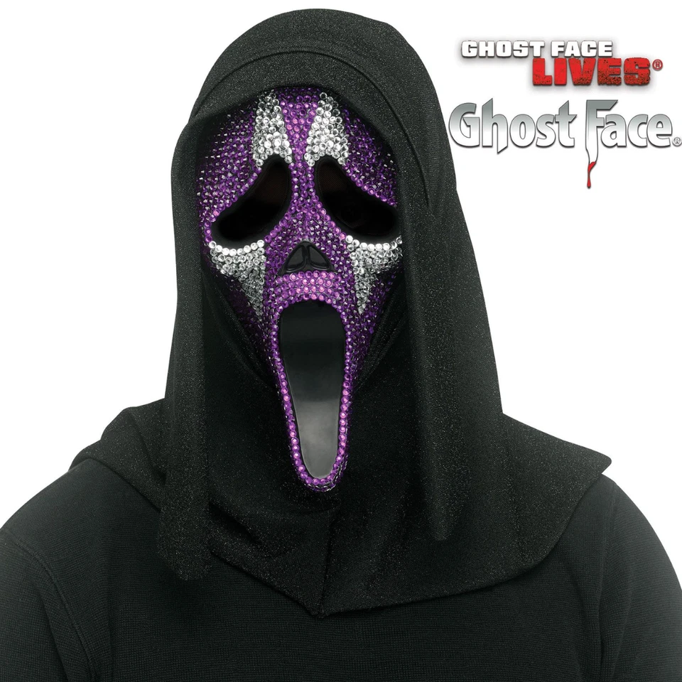 Ghost Face Jester Bling Mask - Fun World - Image 2 of 2