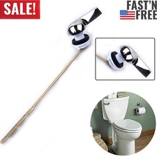 Universal Toilet Tank Flush Lever Chrome Toilet Wrench Handle Fit Most Toilet 1X