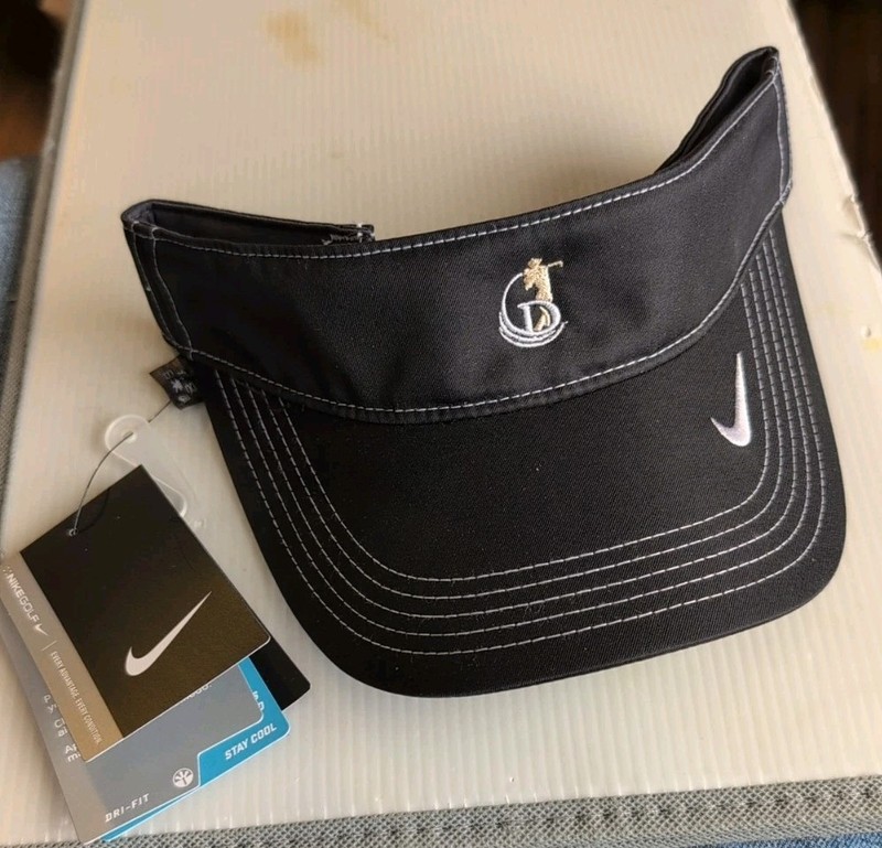 Nike Golf Visor Hat Adjustable Backstrap DISNEYLogo Embroidered Swoosh Black
