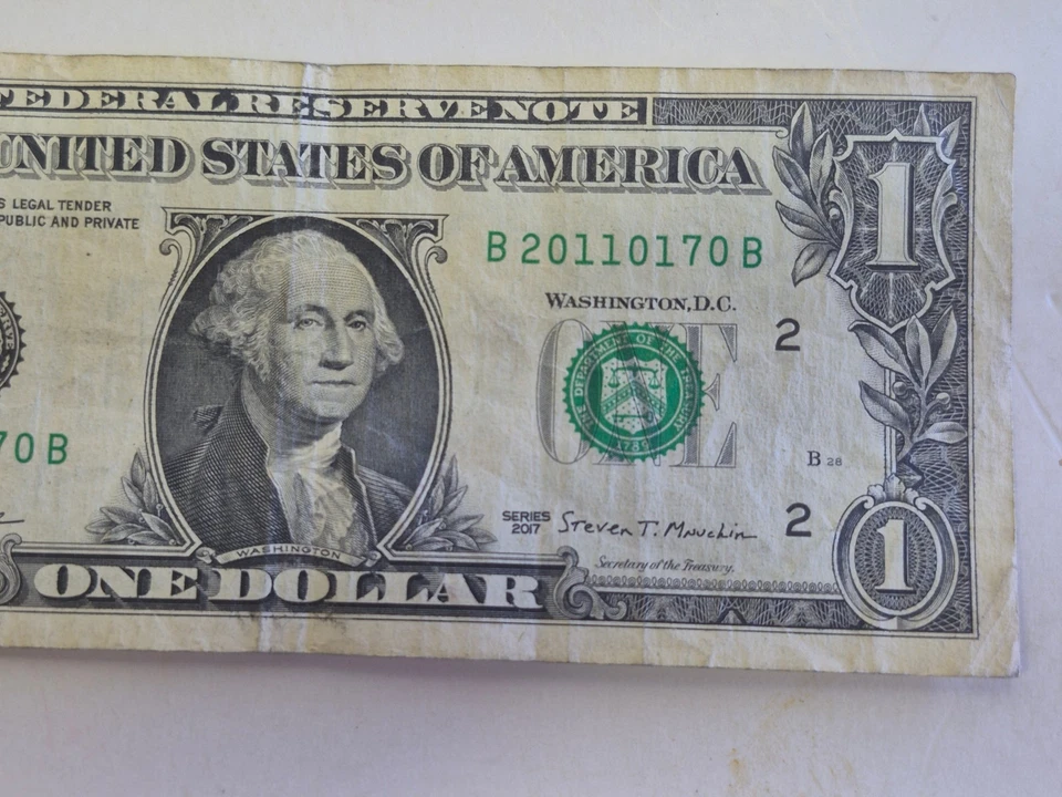 JAN 7 OR JUL 1 2011, DUAL BIRTHDAY NOTE B2011 01 7 0, 1$ One Dollar Bill - Image 2 of 4