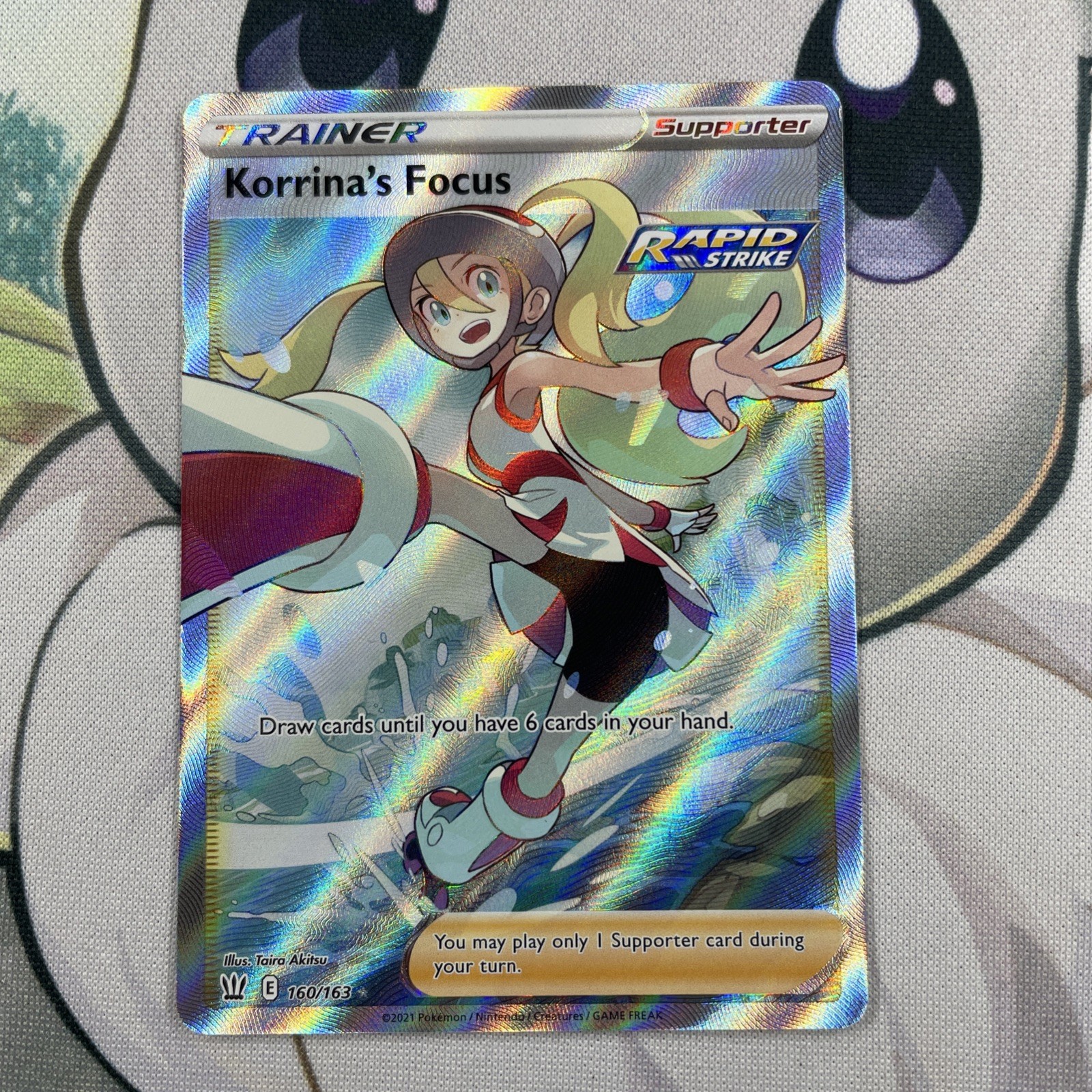 Korrina's Focus 160/163 Battle Styles Full Art Ultra Rare Pokemon Card Near Mint