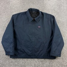 Dickies Eisenhower Jacket Mens 2XL Navy Blue Quilted Lined Workwear Coat