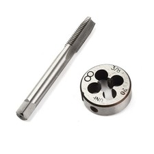 2 Pcs/Set HSS 3/8-20 Straight Flute Machine Taps Right Hand Pipe Tap And Die