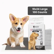 100 PCS Charcoal Puppy Pads 18x24 " Potty Training Pads for Dogs - Medium - FPN