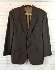 JOS. A. BANK brown 100 wool houndstooth mens jacket blazer 46R