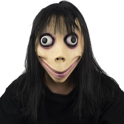 PartyHop Scary Momo Mask Creepy Halloween Latex Cosplay free size, Multicolor