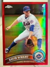 2011 Topps Chrome 'Red Refractor' David Wright #5 serial #'d 20/25