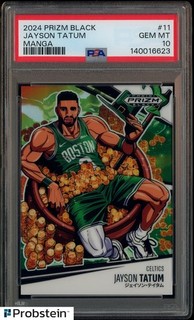 2024 25 Panini Prizm Black Manga #11 Jayson Tatum SSP CASE HIT PSA 10 GEM MINT