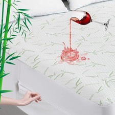 Parkdeny Queen Waterproof Cooling Mattress Cover, Rayon from Bamboo Encasement,