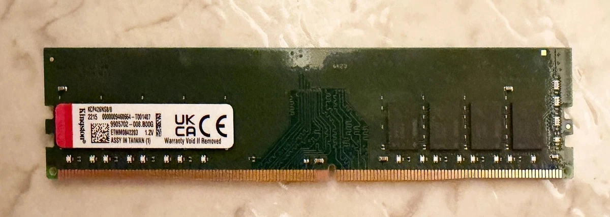 Kingston DDR4 SDRAM 8 GB Capacity per Module Memory (RAM) for sale
