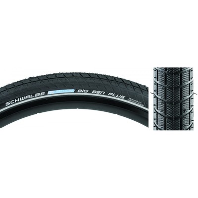 Schwalbe Big Ben Plus Perf SS GG 26x2.15 Clincher Wire TPI 50 Black/Bsk/Ref