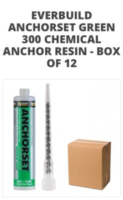 Chemisches Befestigungsharz Ankerset grün - Schachtel mit 12