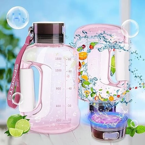Botella de agua de hidrógeno, botella de agua de hidrógeno portátil de gran capacidad de 50 oz/1,5 L - Imagen 17 de 32