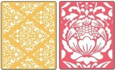 Sizzix Textured Impressions 2 Emboss Folders *Baroque & Flowertopia Set* 123168