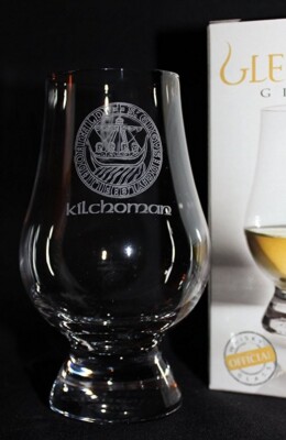 KILCHOMAN ISLAY CREST GLENCAIRN SCOTCH WHISKY TASTING GLASS