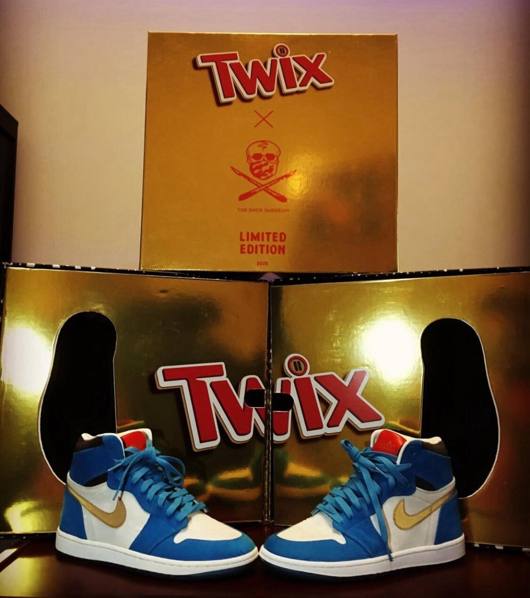 【今だけSALE】SHOE SURGEON JORDAN シューサージョン The Shoe Surgeon x Air Jordan 1 High TWIX 'Cookies & Creme' (Size