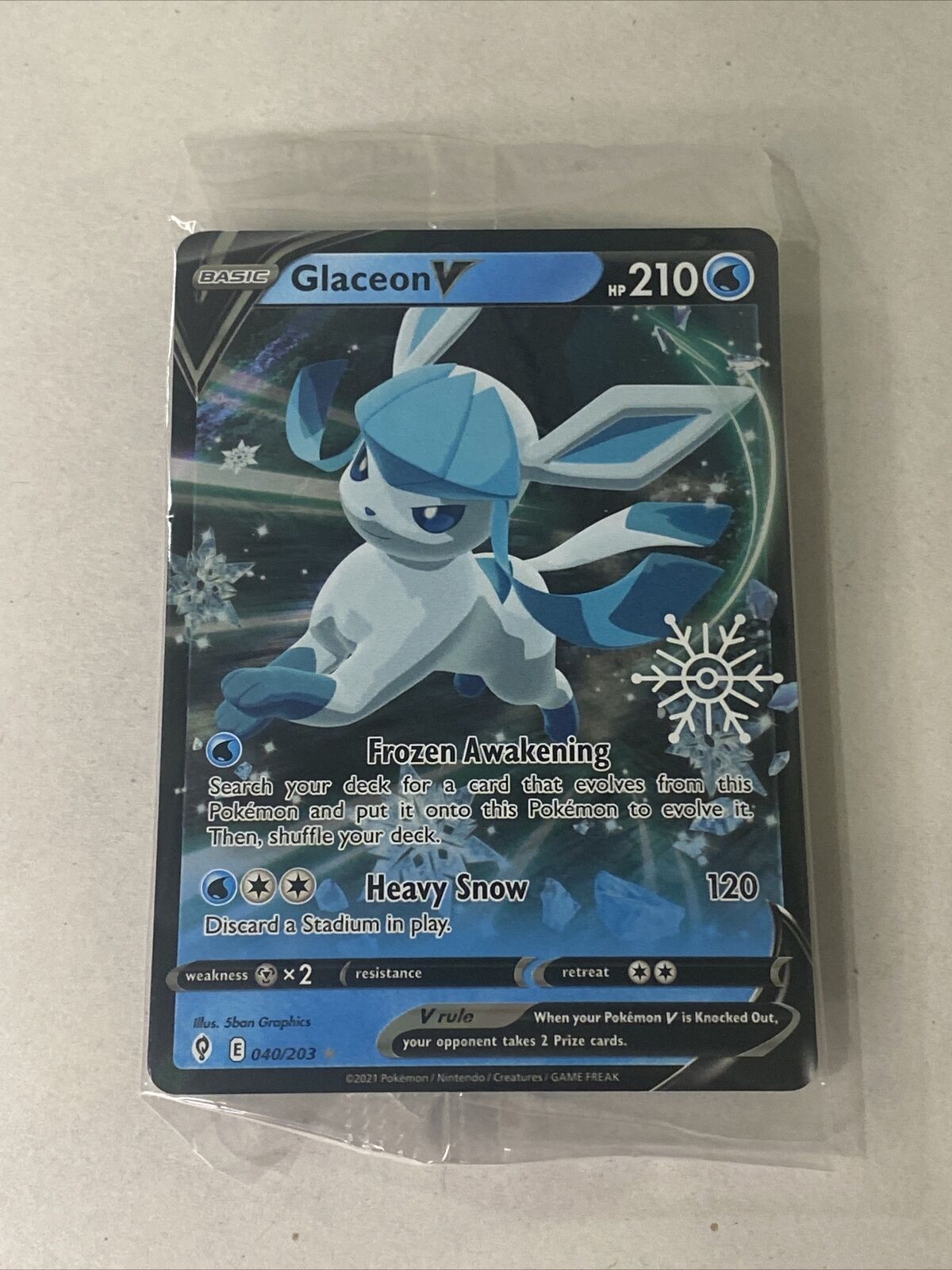 Carta Promo Glaceon V - Pokemon TCG