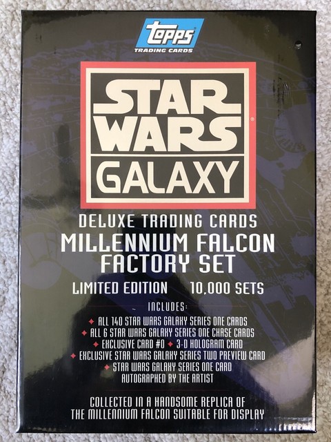 Topps Star Wars Galaxy Trading Cards MILLENNIUM FALCON FACTORY SET. NEW SEALED | eBay