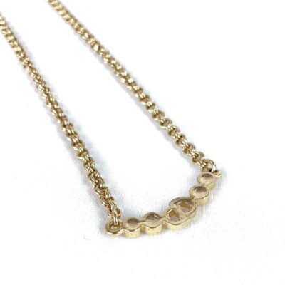 アクセサリー ChristianDior vintage goldchainnecklace Christian Dior chain Necklace Pendant Vintage Rhinestone CD