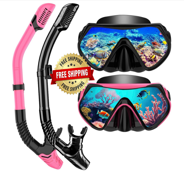 Equipo De Snorkel Para Adultos Aletas Y Bolsa De Viaje Para Nadar Y Snorkel NUEVO