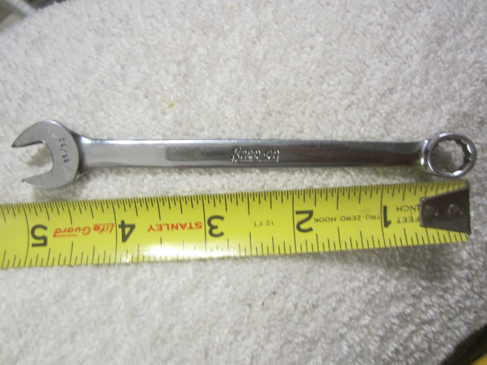 Snap-on Tools USA SAE 12pt Short Chrome Combo Wrench Vintage Tool