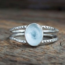 Beautiful Moonstone Gemstone 925 Sterling Silver Boho Ring Valentine Gift C-603