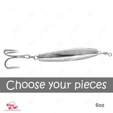 Fish WOW! 6oz Diamond Jig Chrome Trolling from 1pc 2pcs 3 5 10 20pcs Silver New