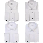 Xact Mens Formal Tuxedo/Dress Shirt with Double Cuff and Cuff Links