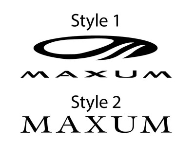 Set of 2 Maxum Boat Decals-3 Sizes and 2 Styles Available