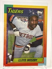 1990 Topps Traded TIFFANY Lloyd Moseby Baseball Card #77T Mint FREE SHIPPING
