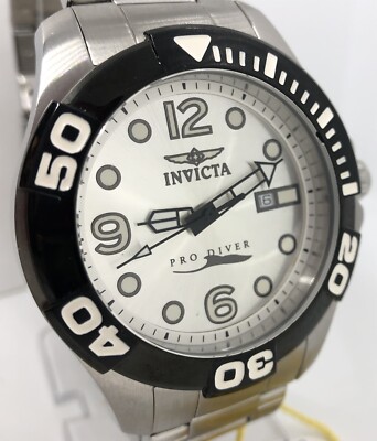 NEW Invicta Pro Diver Men's 44mm Watch All Silver Water Resistant