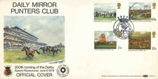 1979 Official FDC Daily Mirror Punters Club Horseracing Derby Epsom Surrey 