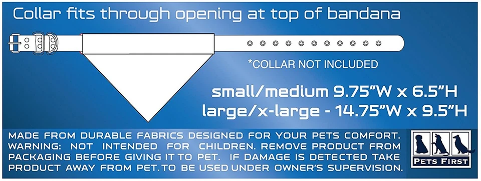 Pets First MLB Reversible Bandana for Dogs & Cats 2-sided Premium Bandana - Image 2 of 3