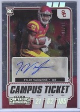 TYLER VAUGHNS 2021 PANINI CONTENDERS DRAFT PICKS CAMPUS TICKET AUTO RC #D 82/99