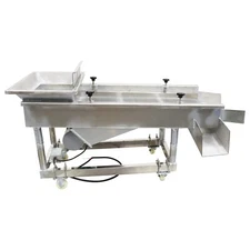 Electric Linear Vibrating Screen 3mm Round Hole Screen Shaker Sifter 220V 150W