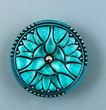 COLORFUL CZECH GLASS BUTTON