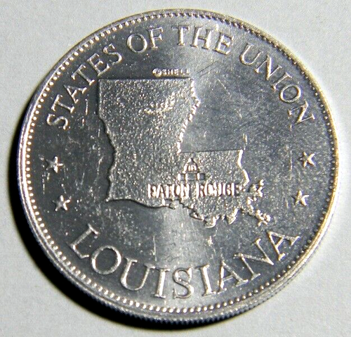 Token de juego de monedas de los Estados de la Unión de Louisiana Shell (02251) - Imagen 2 de 3